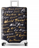YONO Housse de Valise Élastique - Housse de Protection Valise Lavable - L - World Traveler