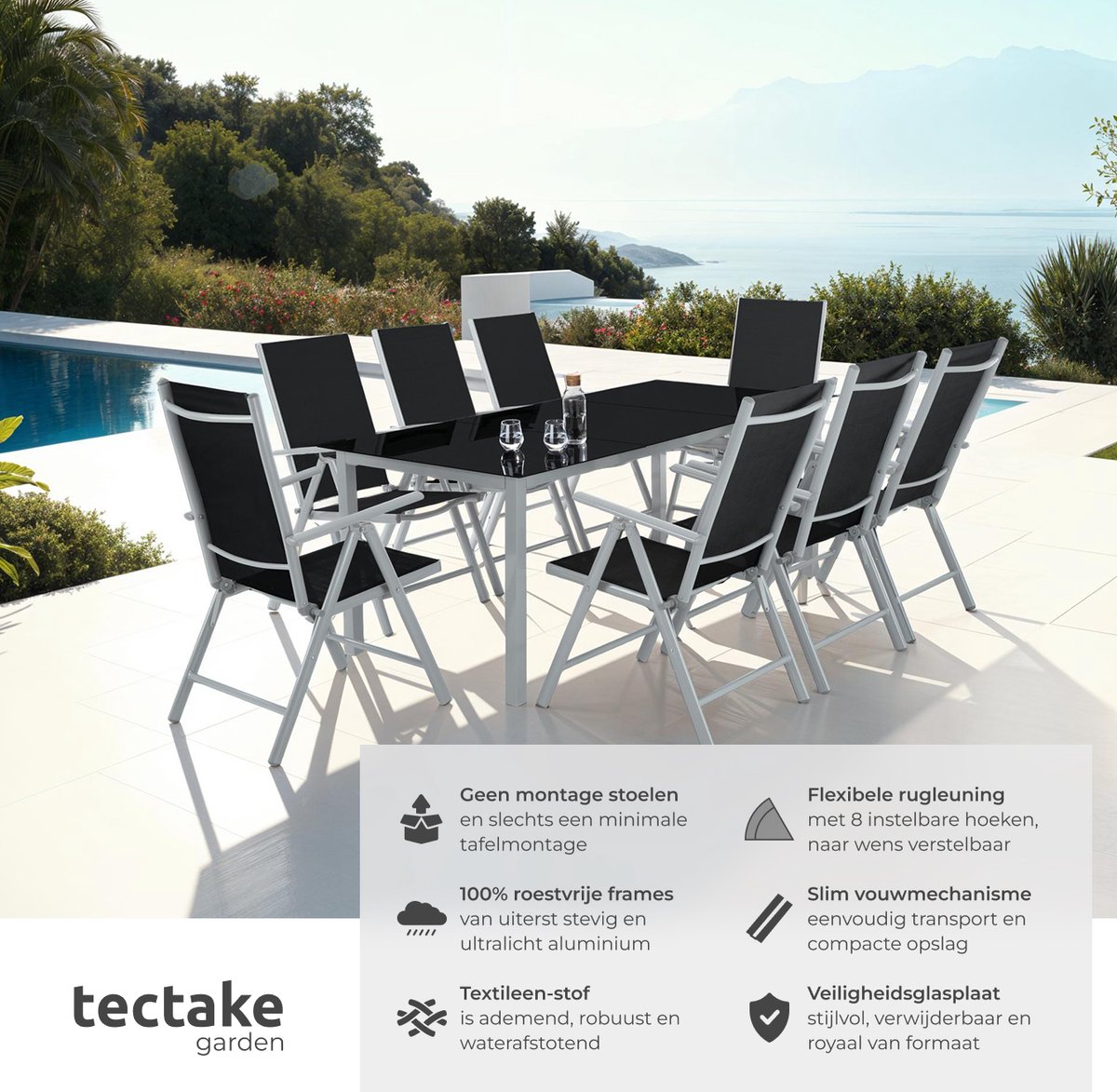 tectake tectake Tuinset Tuinmeubelset - afbeelding 2