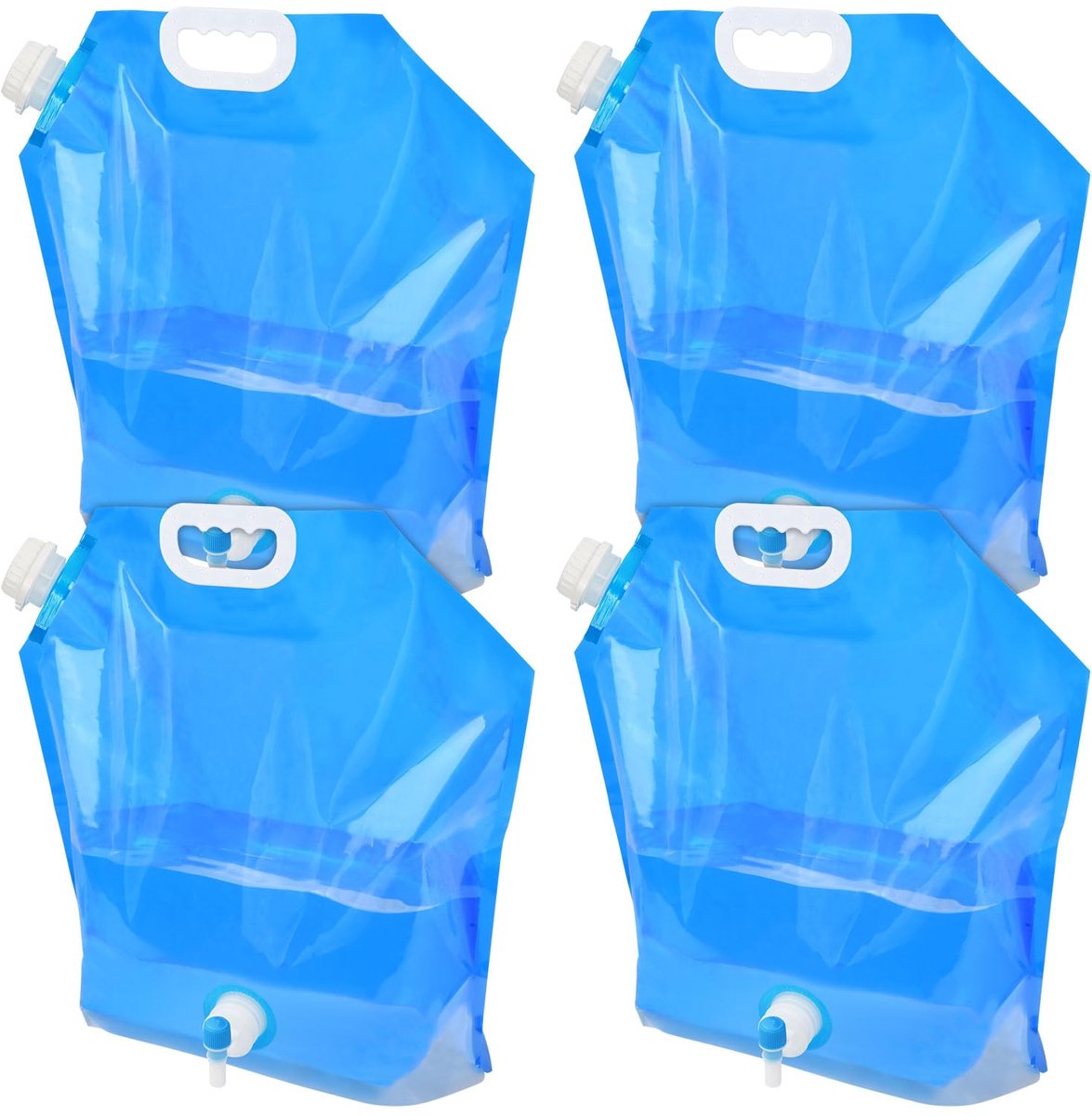 Ibenzoa® Opvouwbare Watercontainers Set van 4 voor Outdoor Activiteiten en Kamperen