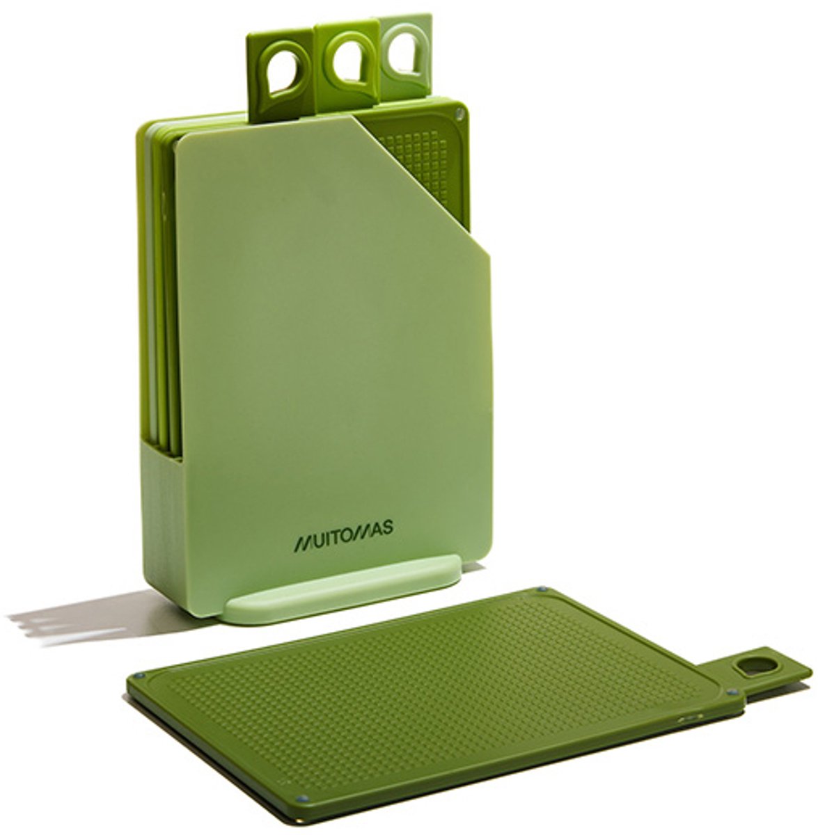 Muitomas Snijplankenset - 4 snijplanken - Antislip hoeken - Hygiënisch & vaatwasmachine bestendig - Groen