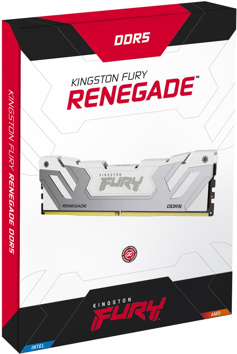 Kingston Technology Fury 24Gb 8800Mt/S Ddr5 Cudimm Renegade White geheugen - afbeelding 2