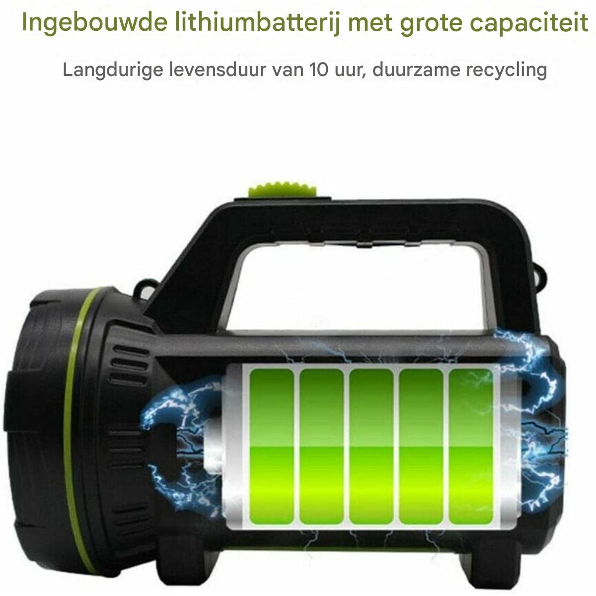 Ultra krachtige USB oplaadbare LED-zaklamp - 135.000 lumen - 6000mAh - met zijlicht - hoog vermogen - waterdichte zaklamp - geschikt voor noodgevallen wandelen, kamperen en jagen — cadeau in Sport & Outdoor - foto 5