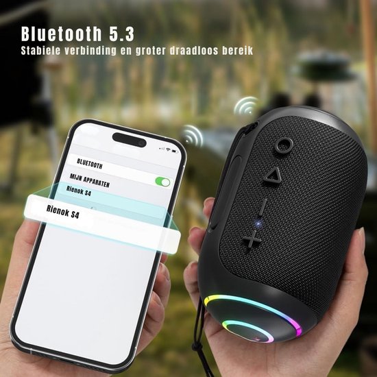GTB® Douche Speaker - Badkamer Speaker - Douche Speaker Bluetooth - Zwart - 10cm x 11cm x 17cm van House of Marley — afbeelding 5