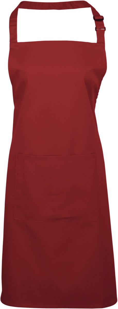 Schort/Tuniek/Werkblouse Unisex One Size Premier Burgundy 65% Polyester, 35% Katoen