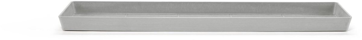 Ecopots Saucer Rectangular - White Grey - 53,5 x 15,5 x H3,3 cm - Rechthoekige witgrijze onderschotel met waterreservoir