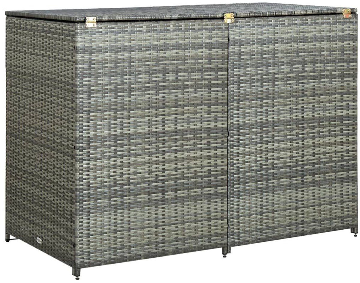 Kliko ombouw - UV-bestendig - Container - Berging - 2 Afvalbakken - Kunststof - Weerbestendig - Antraciet