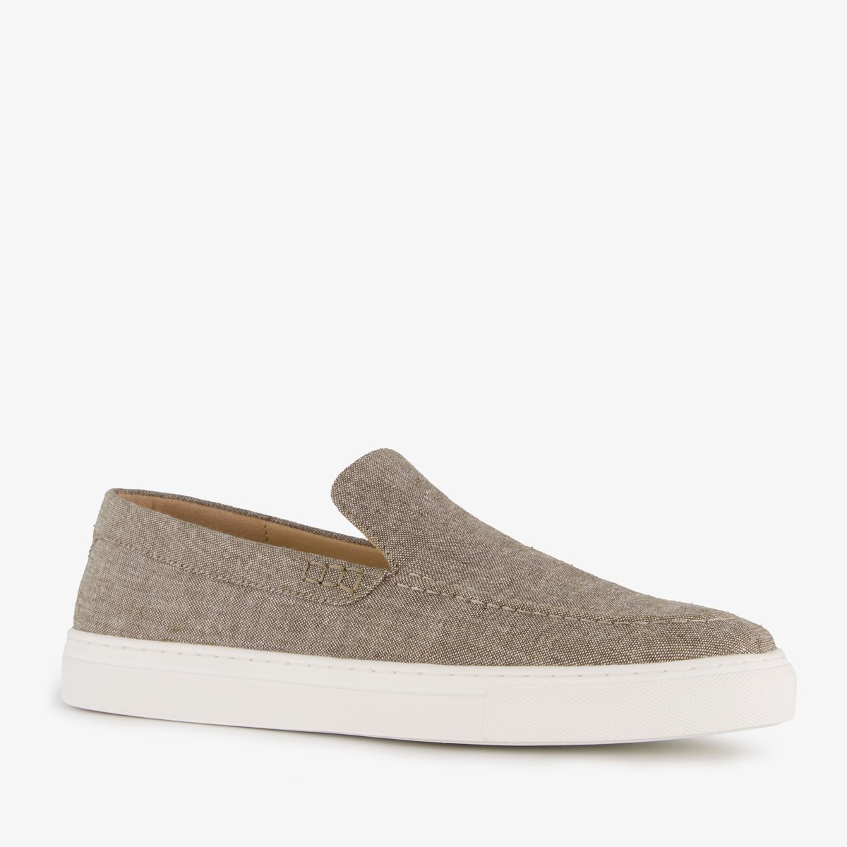 Van Beers heren instappers taupe - Bruin - Uitneembare zool - Maat 46