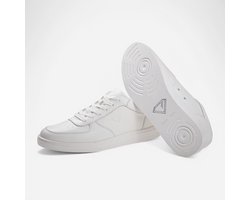 Witte Danssneaker - Volledige zool - Twee draaipunten - SpinPoint Dance Sneaker - Lichtgewicht - Zach voetbed - Unisex - Echte leder - Veters - Salsa, Bachata, Latin, Freestyle - Diamant - BEAT 212 - 502 - 033 - Wit - 41