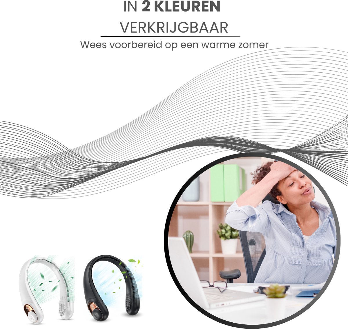 Twenty4seven® Nek Ventilator Pro - Draagbare Nekventilator met Koeling - Mini Nek Fan - Gezichtsventilator & Handventilator - Portable Neck Fan — afbeelding 5