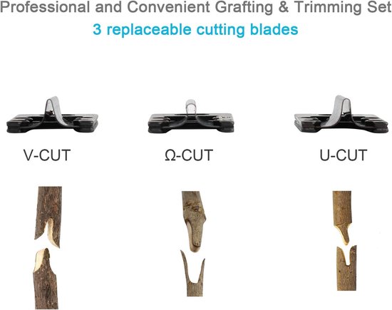 Tuingereedschapset - Enttigereedschapset - Tuinsnoeischaar schaar kniptang entgereedschap kit - Met omega-cut U-cut V-cut Ω voor plantentaktak/wijnstok/fruitbomen/bonsai van FY"/>
 — afbeelding 2
