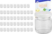 Ensemble de 50 pots de 53 ml avec couvercle blanc de 43 ml incl. Livret de recettes Diamant Gelierzauber