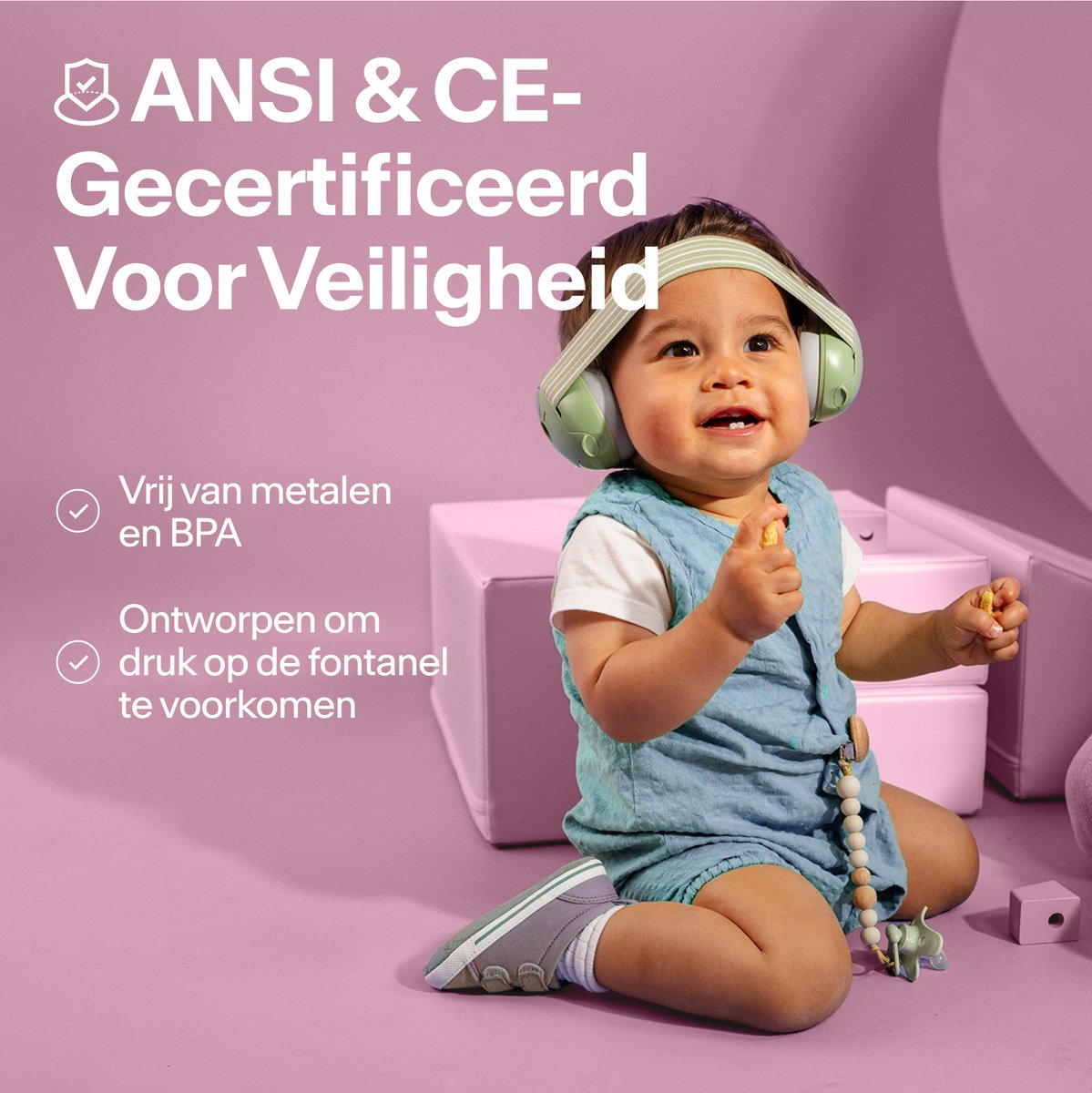 Alpine Muffy Baby Gehoorbescherming (12-36 Maanden) - Gecertificeerde Koptelefoon Baby - Verstelbare Oorbeschermers voor Baby en Peuter - 23 dB Demping - Roze – foto 5