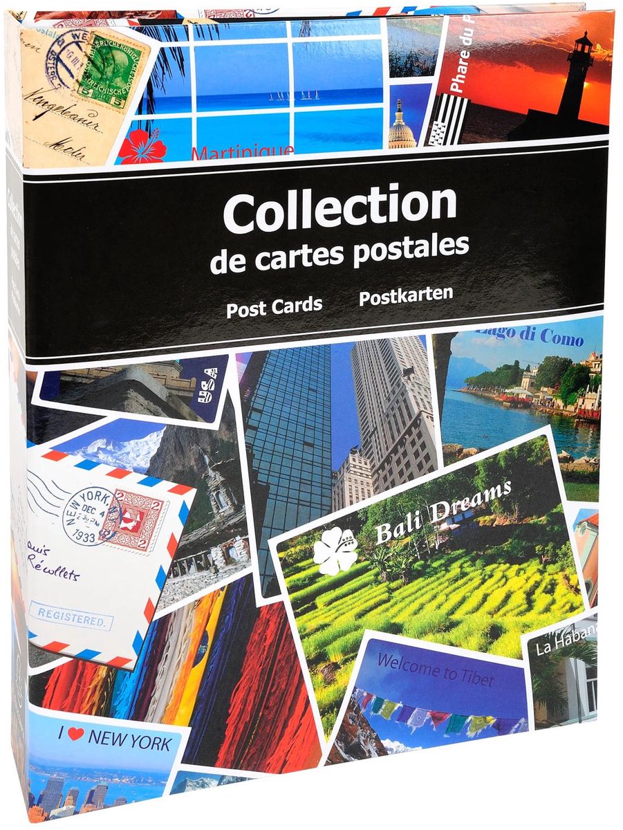 Exacompta Album voor post- en ansichtkaarten - 20x25,5 cm - Design - 96115E