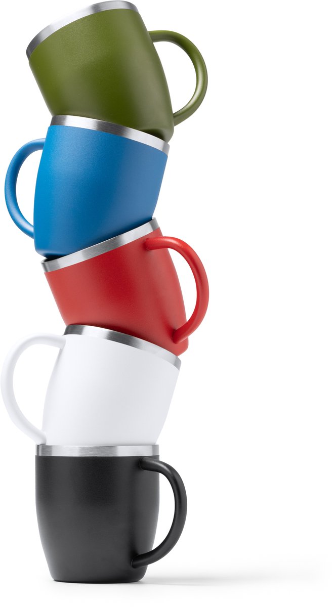 Bany Thermos 1518 RVS- Rood - 300 ML - Dubbelwandig met Handvat zonder deksel - dubbelwandige vacuüm geïsoleerde koffiebeker - Thee - Koffie. Geschikt voor laser — cadeau in Koken & Dineren - foto 5