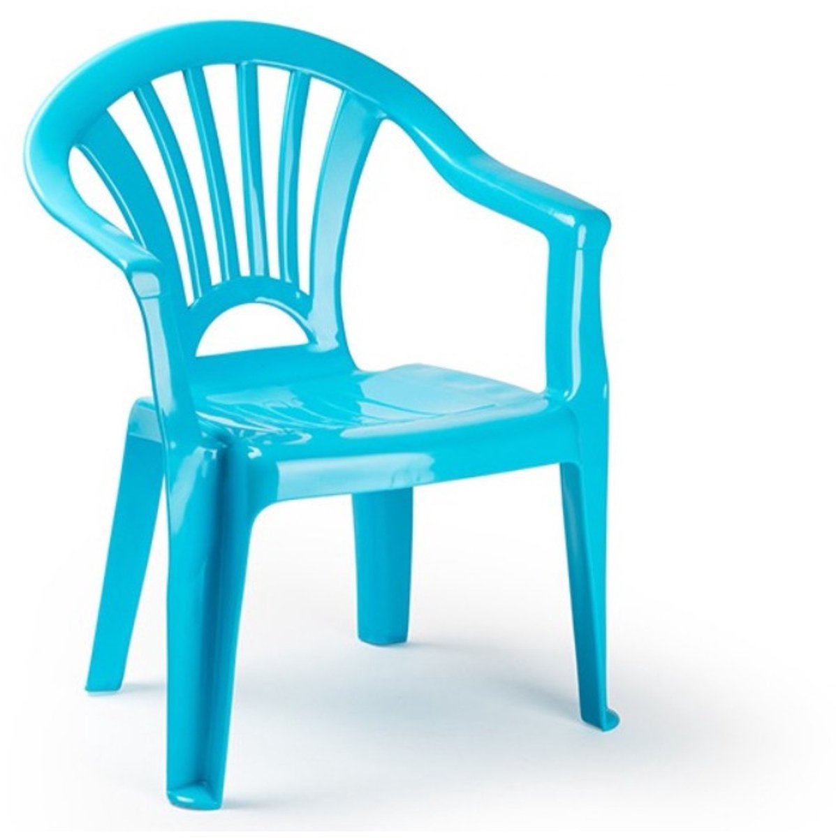 Plasticforte Stoeltjes voor kinderen - 6x - lichtblauw - 50 cm - voor binnen en buiten - kunststof