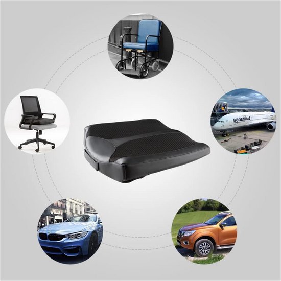 kingphenix Car Seat Cushion with 3cm Comfort Memory Foam Seat Cushion for Car Office Chair Cushion (Grey