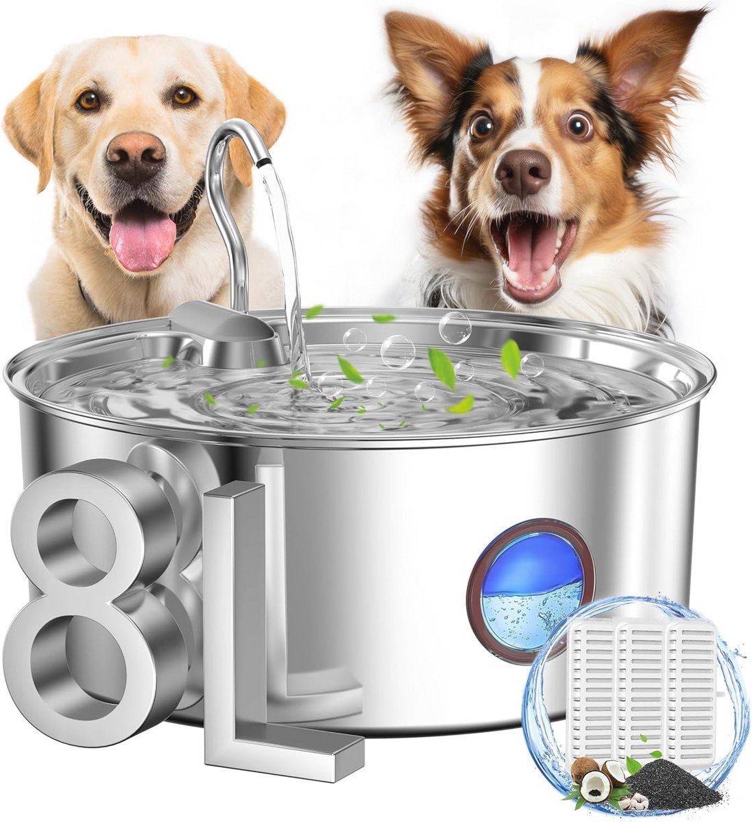 Grote Drinkfontein voor Honden en Katten - 8L