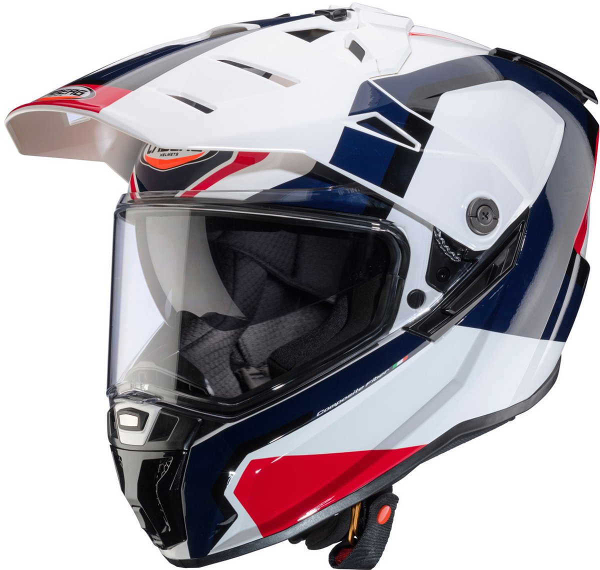 Caberg Tanami Scram Wit Blauw Rood Adventure Integraalhelm - Helm