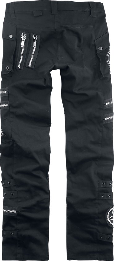 Heartless Broek rechte pijpen -Taille, 30 inch- JAXON Zwart