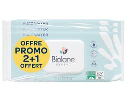 Biolane Expert Puur Water Doekjes Verpakking van 3 x 60 Doekjes