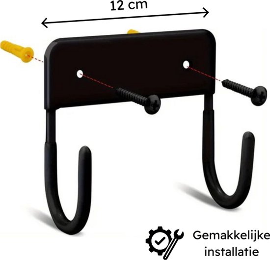 Système d'accrochage pour table à repasser | Noir | Organisateur | Support de planche à repasser | Rangement pour planche à repasser