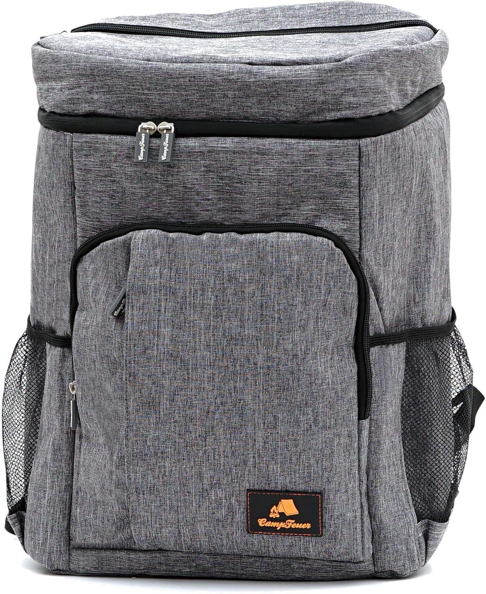Geïsoleerde Koelrugzak 20 Liter Grijs - Waterdicht voor BBQ, Camping en Strand