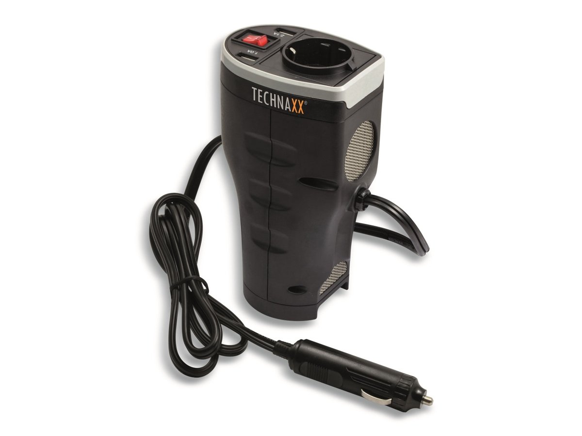 Technaxx TE13 (4645) Auto omvormer 12 V/DC - 200W - 230 V/AC, 5 V/DC - Zwart
