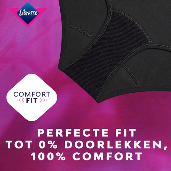 Libresse Sous-vêtements Menstruels Lavables - coton bio noir - Medium