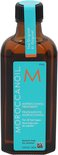 Bruine glazen fles Moroccanoil Treatment, 100 ml, alcoholvrij, met turkoois label.