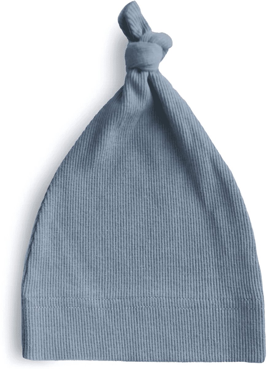 Mushie - Geboorte Muts - Baby Beanie Ribbed - Babymutsjes - Tradewinds