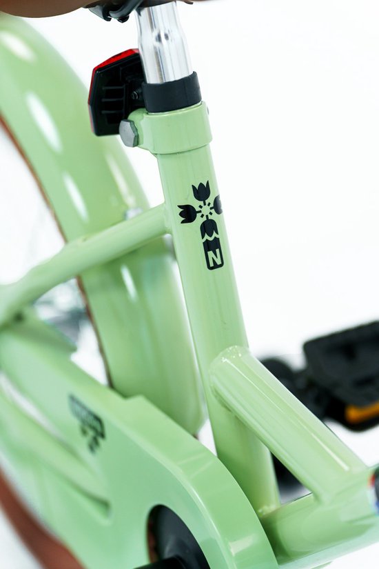 Nogan Dutchy Kinderfiets 18 Inch - Met Zijwieltjes - Verstelbaar Stuur & Zadel - Terugtraprem & V-Brake - Groen van Nogan — afbeelding 4
