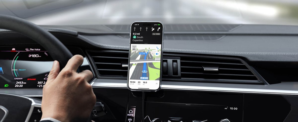 Belkin Telefoonhouder Auto Luchtrooster met MagSafe en Qi2 Opladen Zilver | | Telefoonhouders