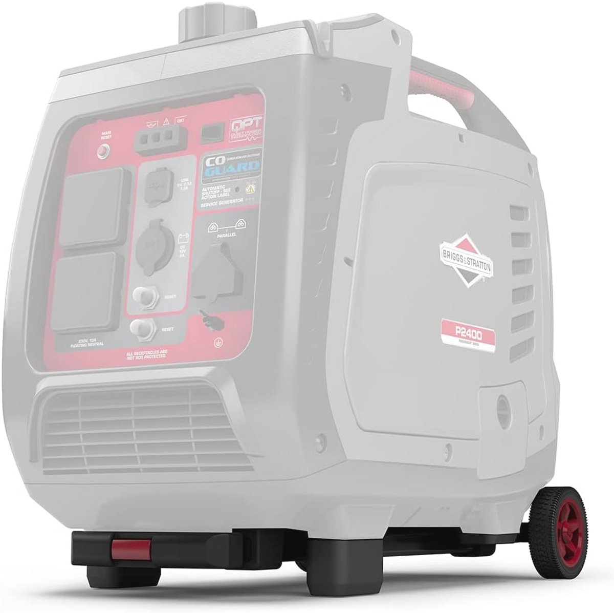 Wielset voor benzine-omvormer generator P2400, inclusief wielen en telescopische handgreep