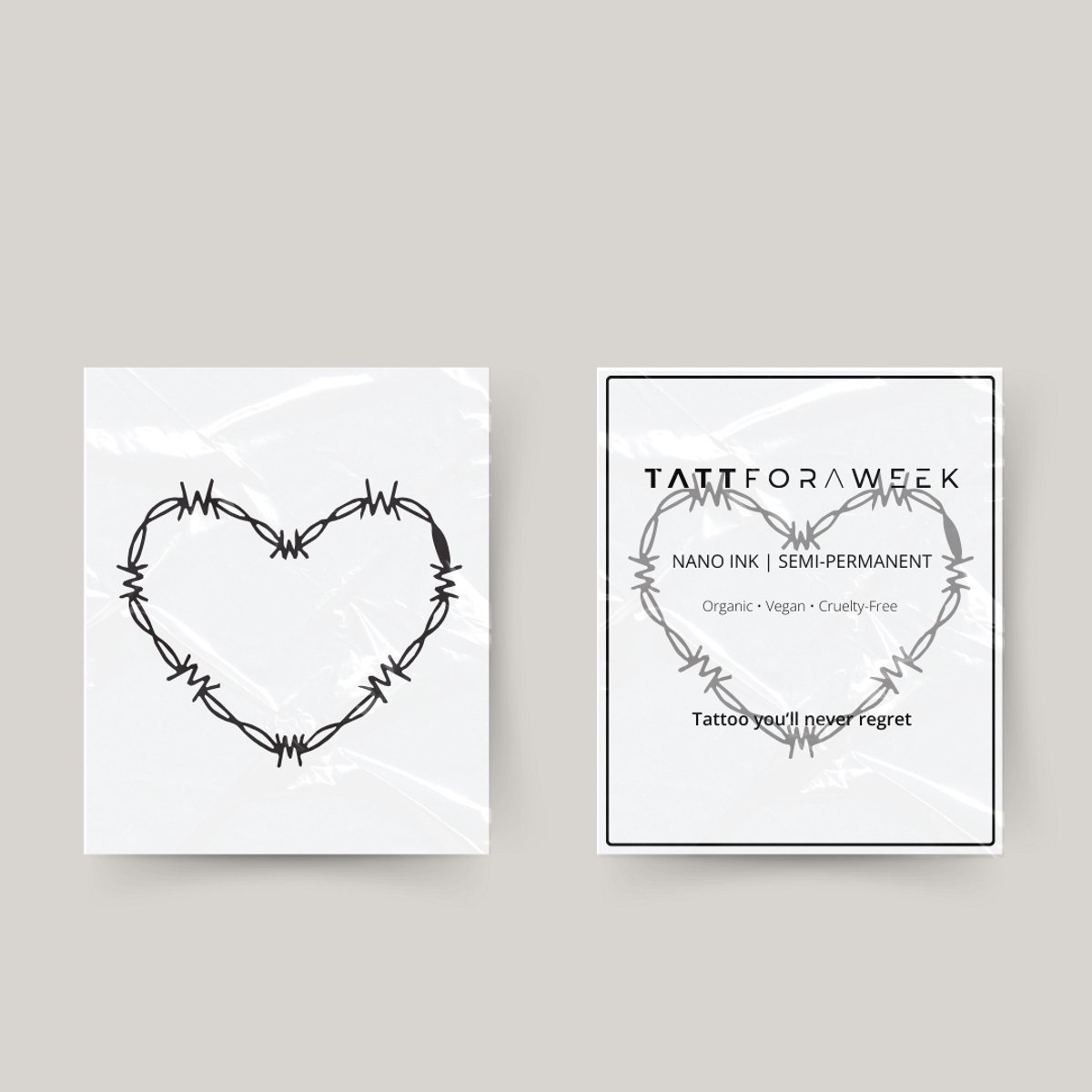 Tijdelijke tattoo hartje prikkeldraad | Neptattoo volwassenen | Tijdelijke tattoo voor volwassenen | Temporary tattoo | Plaktattoos voor volwassenen | Neptattoos | Probeer zorgeloos een tattoo | tattforaweek