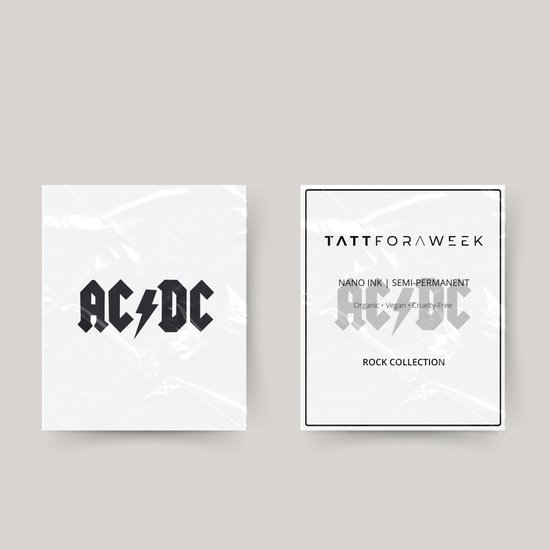 Tijdelijke tattoo ACDC | Neptattoo volwassenen | Tijdelijke tattoo voor ...