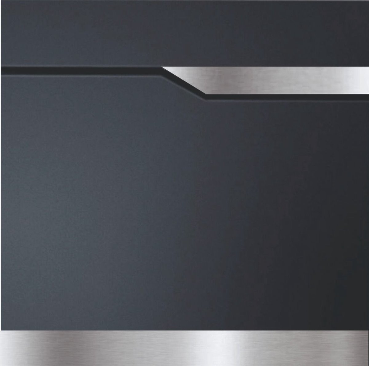BR1B2 Brievenbus antraciet met rvslook 37x37x10.5cm