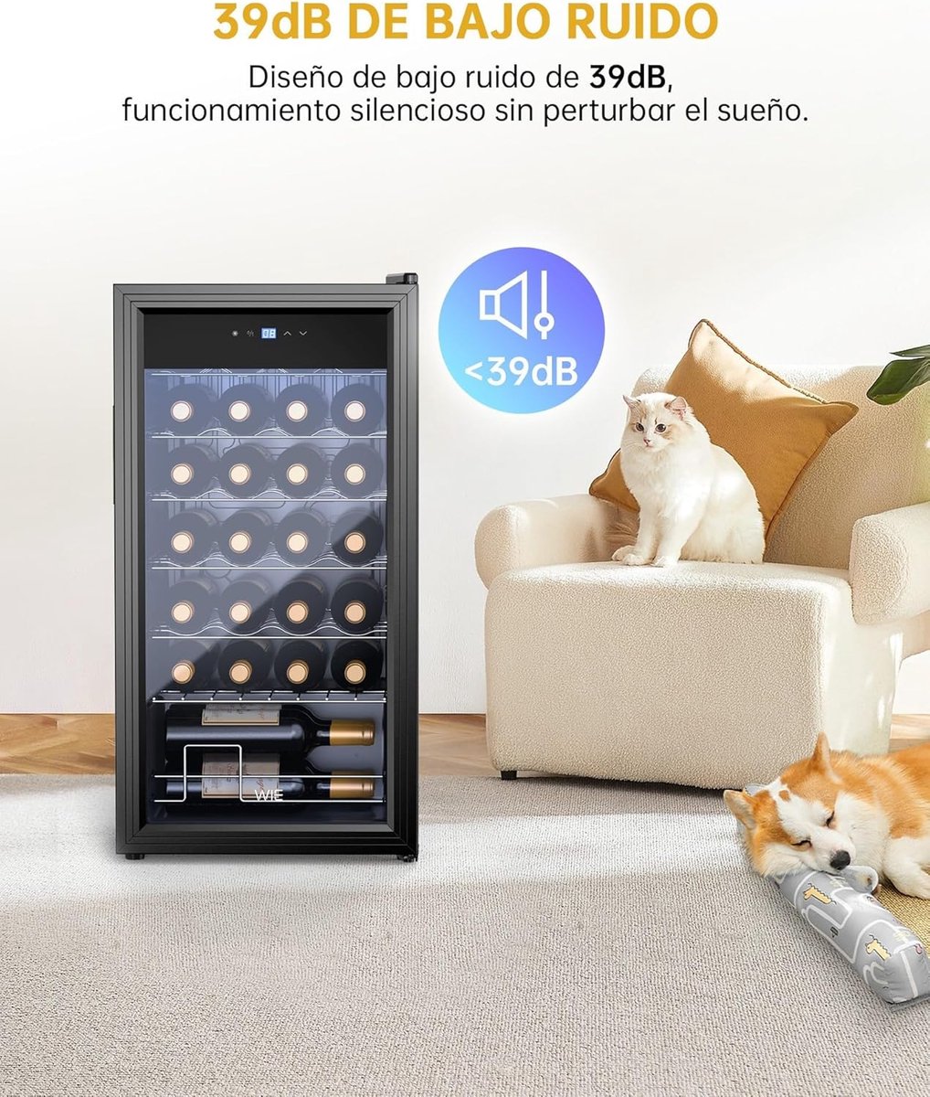 Wijnkoelkast Wijnklimaatkast Zwart Wijnkoeler - afbeelding 3