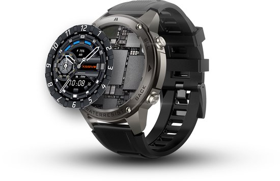 Xssive SW11 Smartwatch Heren – GPS Tracker Dual-Band, 1,43″ AMOLED, 5ATM Waterdicht, 170+ Sportmodi, Lange Batterij
