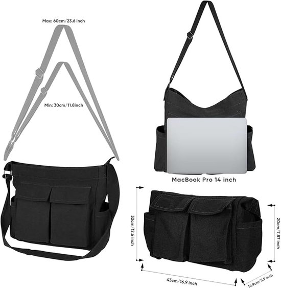 Womens Canvas Shoulder Bags Crossbody Hobo Tote Bags