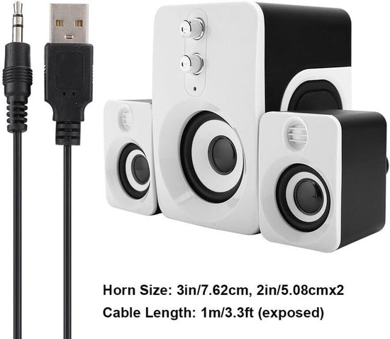 Mini USB-Speakers FT-10 Diafragma 2.1 Multimedia Subwoofer voor Desktopcomputer van MINI — afbeelding 5
