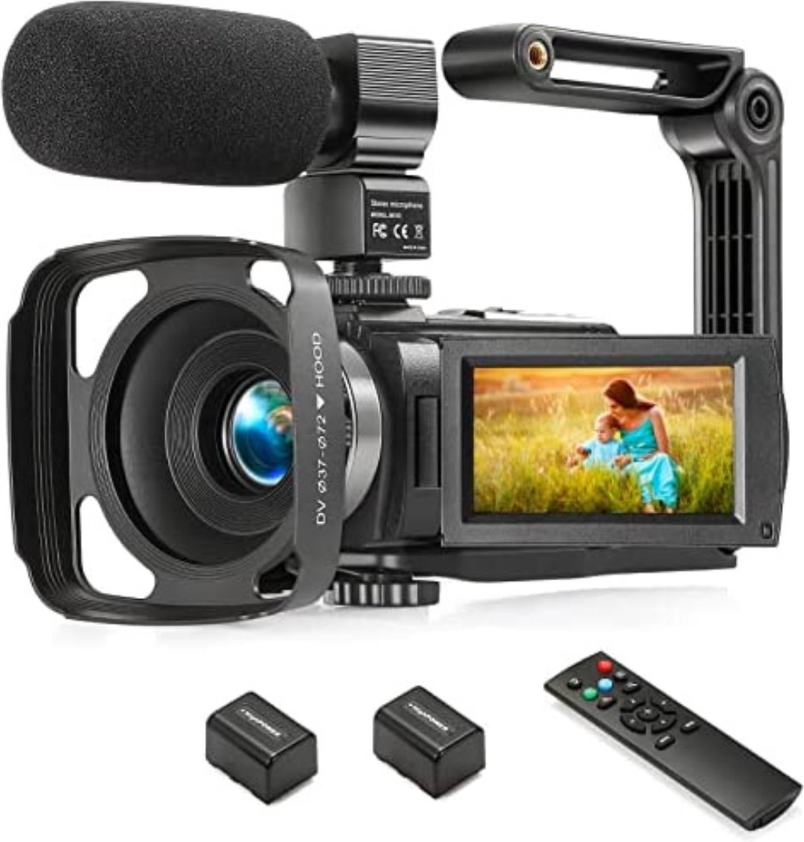 Caméscope 4K Lipa AD-C7 - Objectif Sony et télécommande pour téléphone -  Zoom 120x