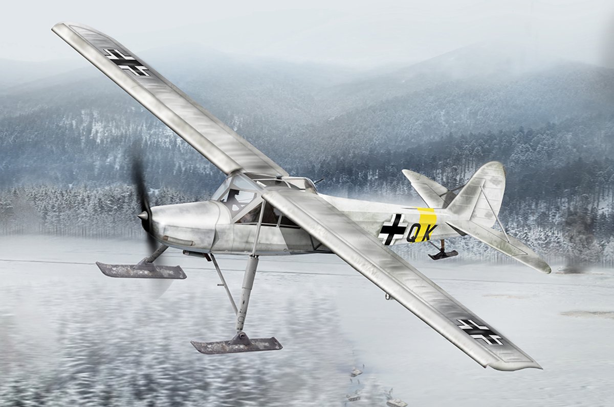 HobbyBoss Modelbouwpakket Militaire voertuigen - 80183 Fieseler Fi-156 C-3 Skiplane Plastic - 1:35 - Modelbouw