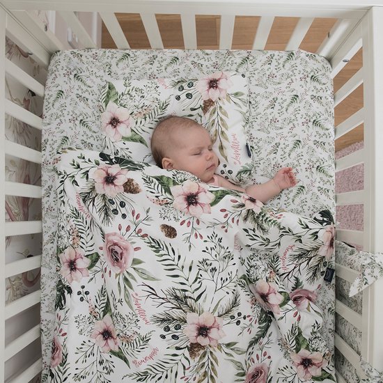 Parure de lit enfant à fleurs - jardin anglais 100 cm x 135 cm