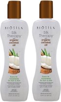 BioSilk - Silk Therapy Coconut Oil Leave in Treatment - 2 x 167ml
