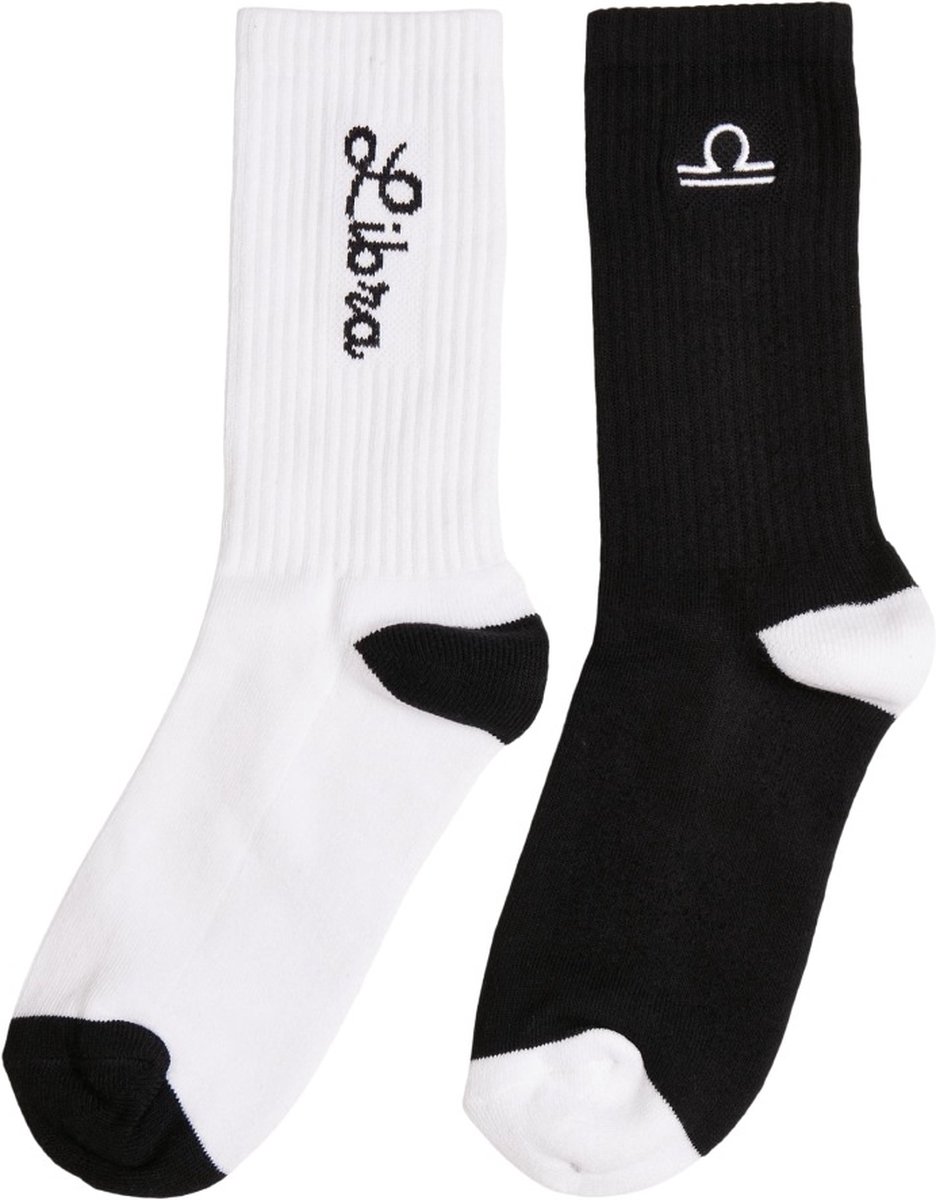 Mister Tee Libra Zodiac 2-Pack Sokken 35/38 Zwart