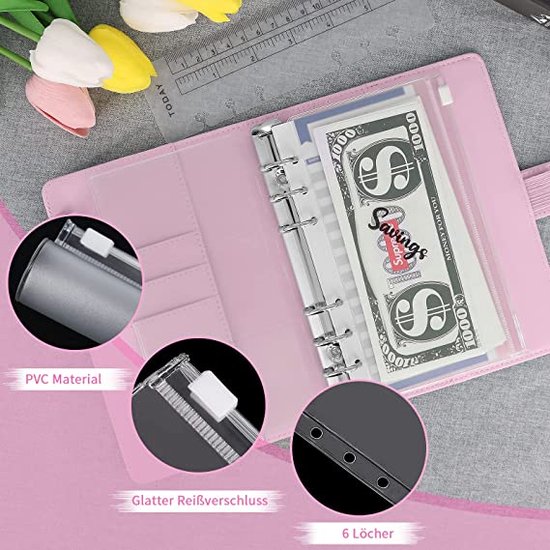 Budgetplanner Budget planner, money sleeves, ring binder, financial