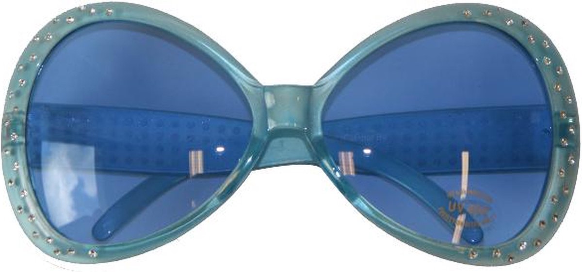 Folat - Feestbril - Diamantframe Blauw