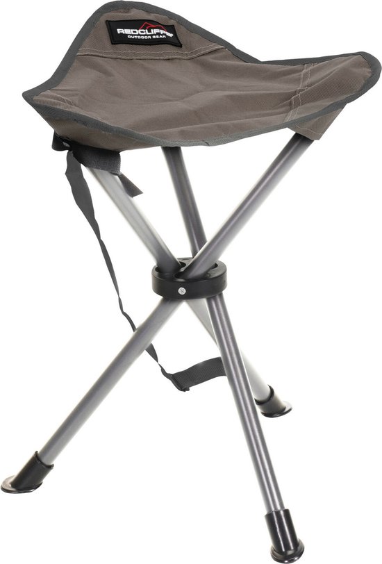 Redcliffs Opvouwbaar krukje driepoot camping/outdoor taupe D32