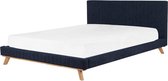 Beliani TALENCE - Tweepersoonsbed - blauw - chenille