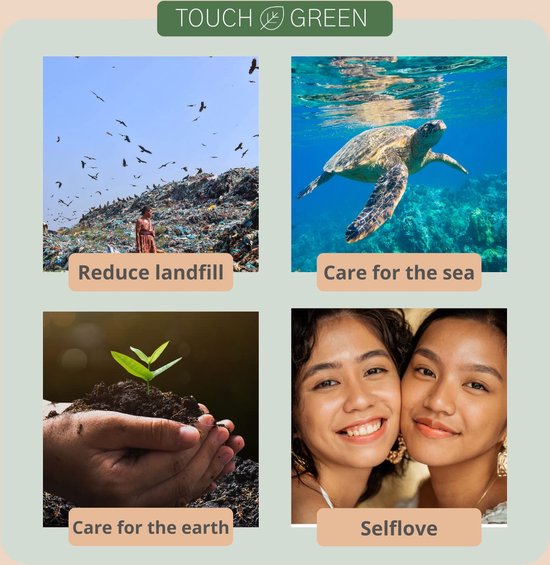 Touch Green Menstruatiecup 2 stuks Maat L + Sterilisator - Herbruikbare Menstruatie Cup - Touch Green